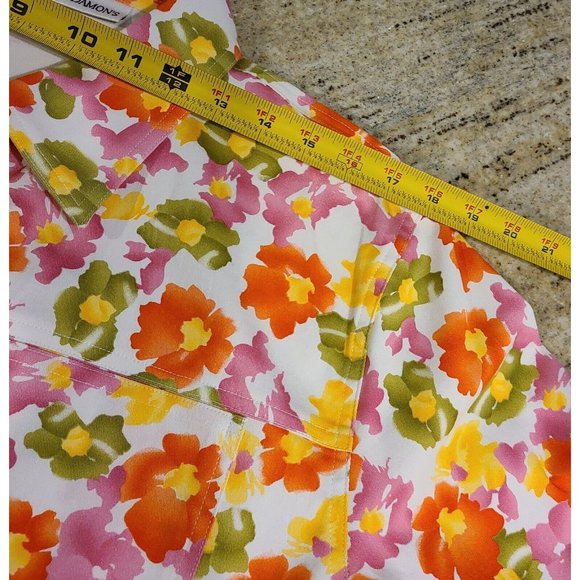 2~ Women's L Drapers & Damons Button Jackets Colorful Floral Stretch - Picture 9 of 11